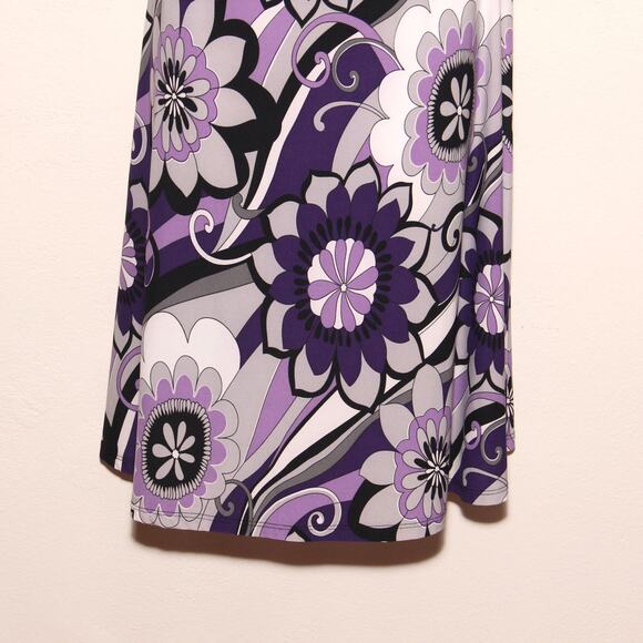 Vintage 70s Sunny  Floral Print Dress Size Medium Made in USA - Picture 4 of 8